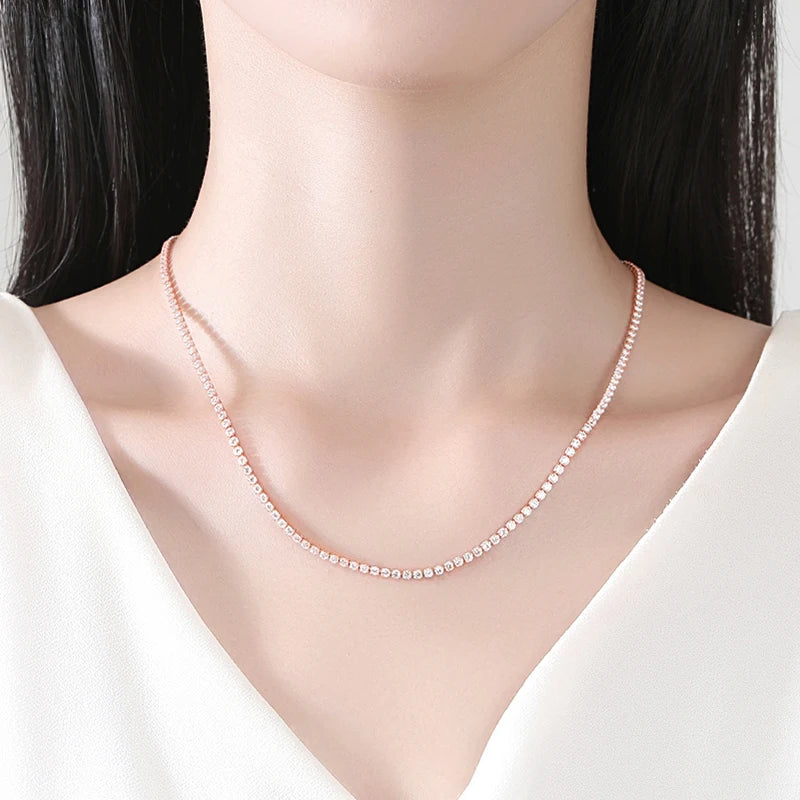 colier tennis rose gold
