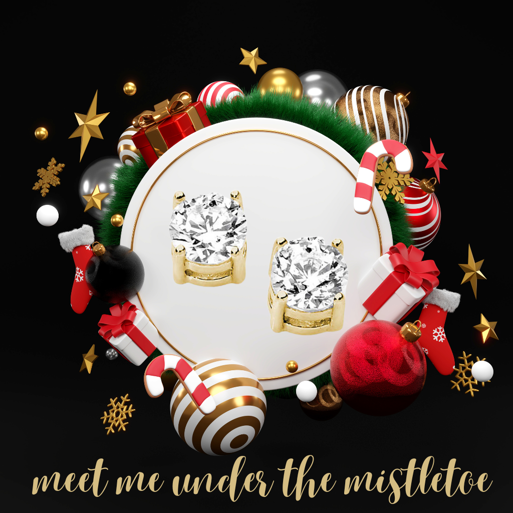 Cercei Punto Luce din argint 925 rodiat auriu cu diamant CZ Cercei Lasardo Gioielli