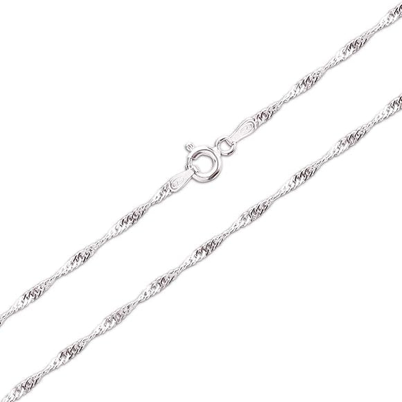 Lantisor Argint 925 Rodiat Model Singapore Lant Lasardo Gioielli