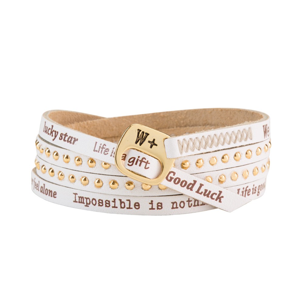 Bratara We Positive Unisex Creme Colectia Holiday Bratara Lasardo Gioielli