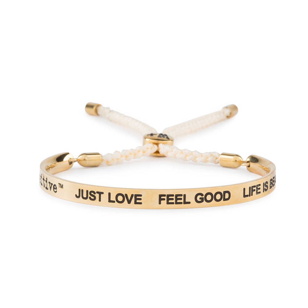 Bratara We Positive Aurie cu Snur Bej Colectia Friends Bratara Lasardo Gioielli