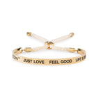 Bratara We Positive Aurie cu Snur Bej Colectia Friends Bratara Lasardo Gioielli