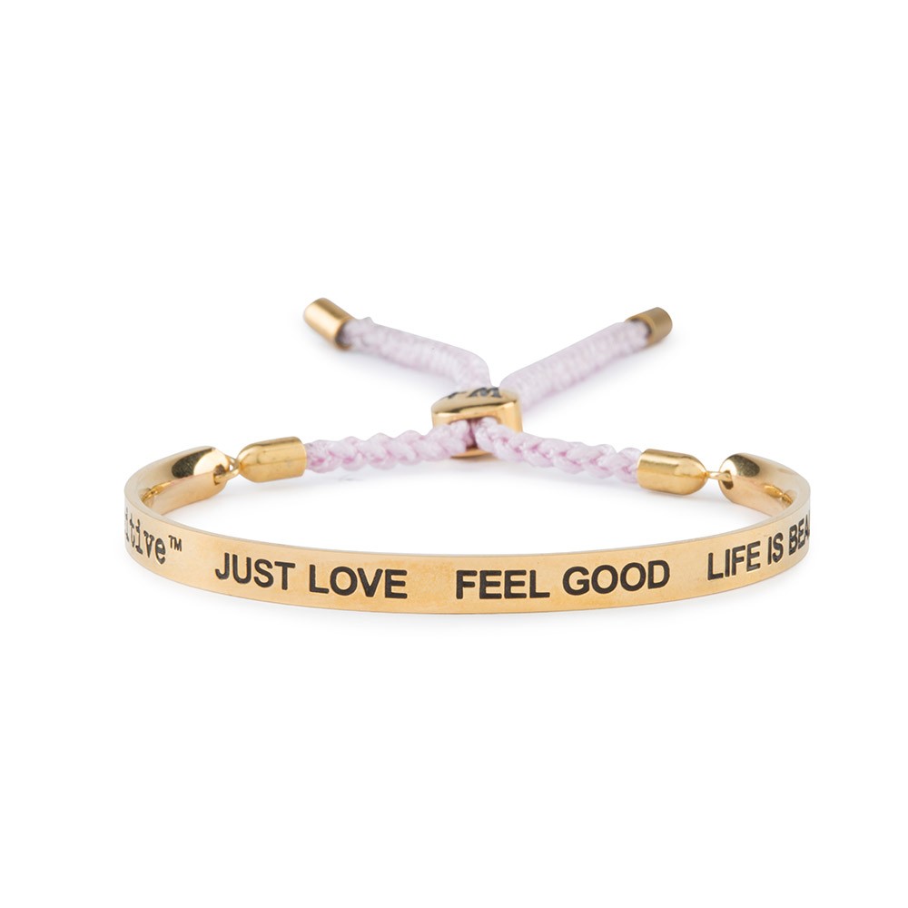 Bratara We Positive Aurie cu Snur Lila Colectia Friends Bratara Lasardo Gioielli