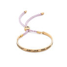 Bratara We Positive Aurie cu Snur Lila Colectia Friends Bratara Lasardo Gioielli