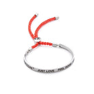 Bratara We Positive Argintie cu Snur Corai Colectia Friends Bratara Lasardo Gioielli