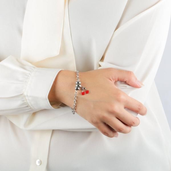 Bratara de dama Morellato din otel inoxidabil cu cirese Bratara Lasardo Gioielli
