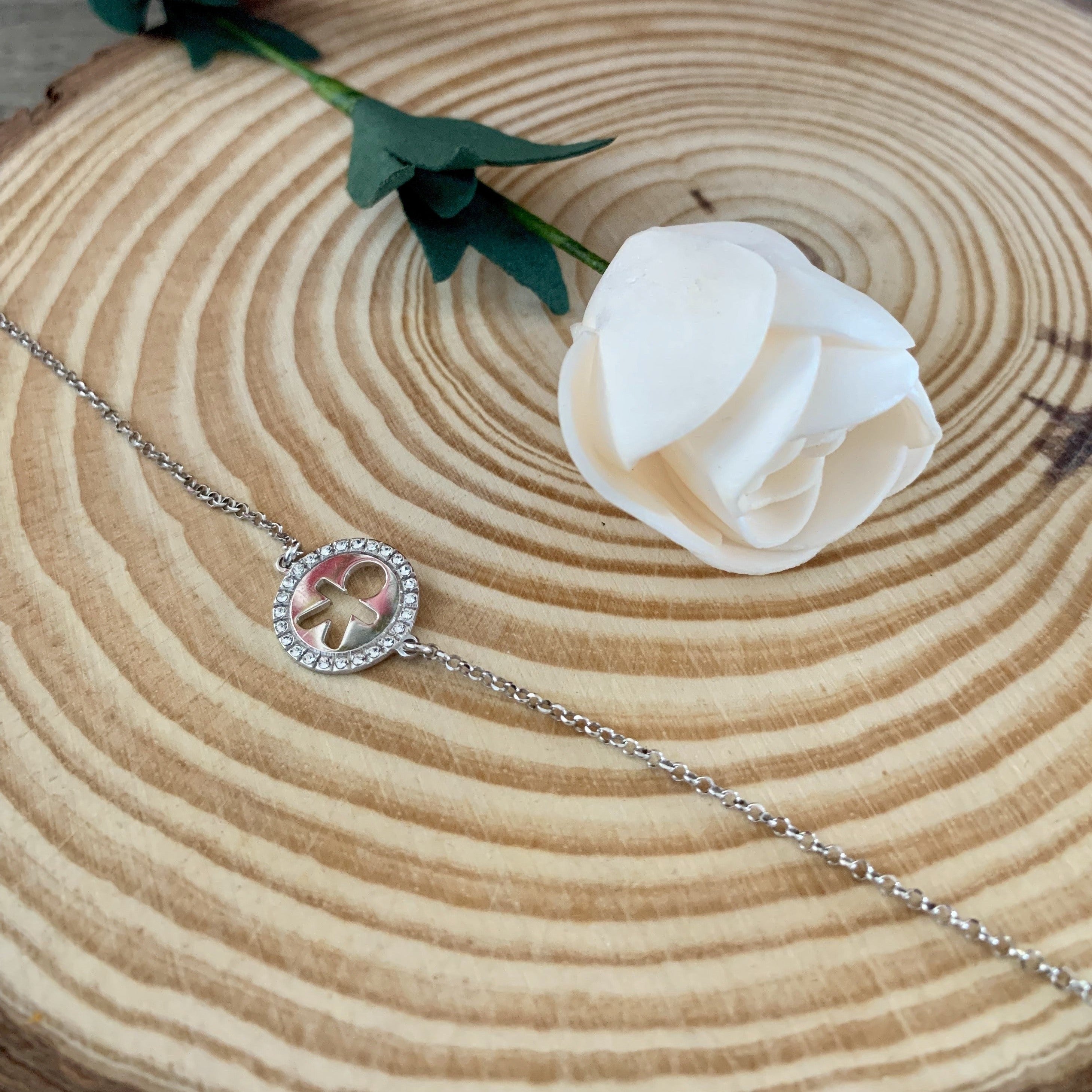 Bratara din argint 925 rodiat cu banut baietel Bratara Lasardo Gioielli