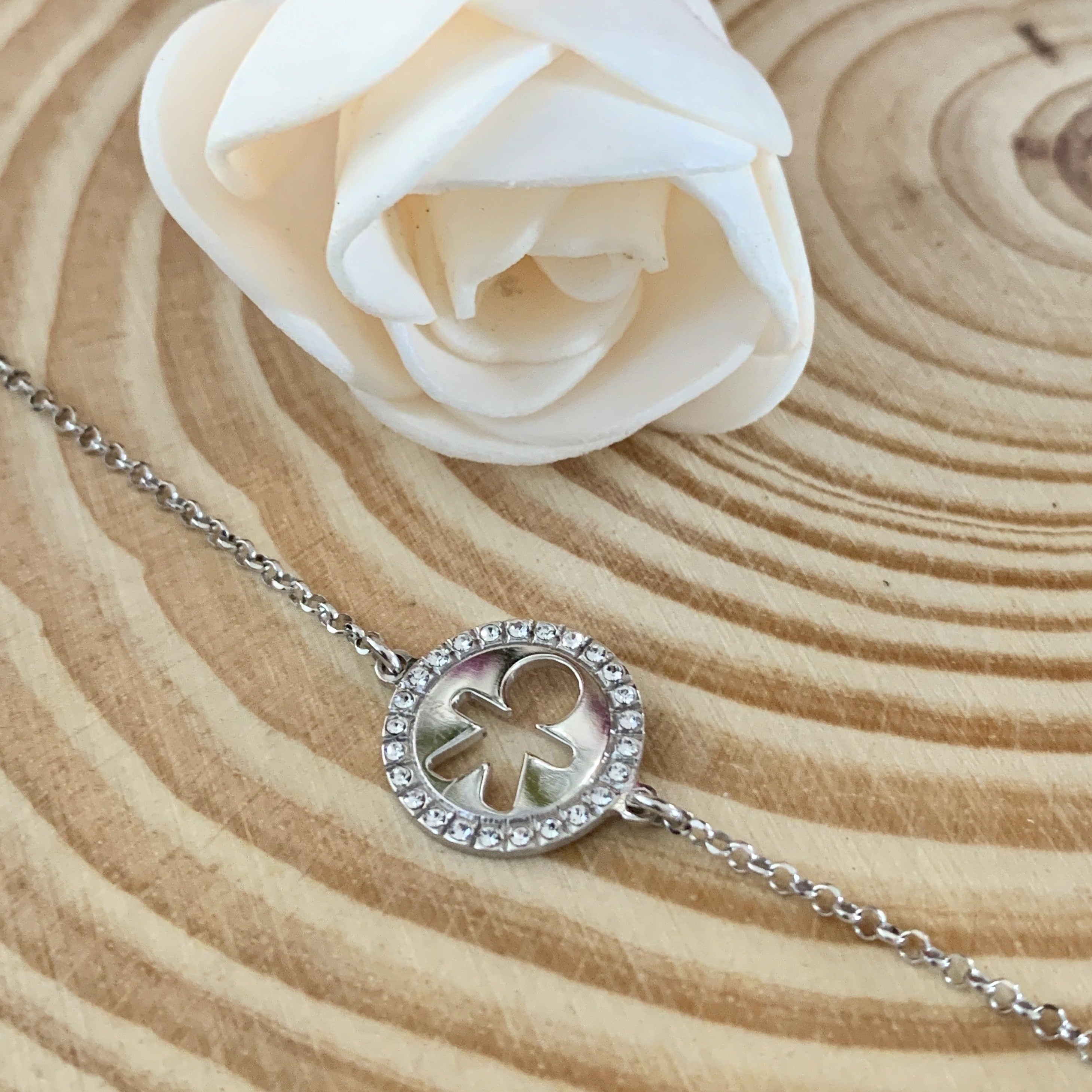 Bratara din argint 925 rodiat cu banut baietel Bratara Lasardo Gioielli