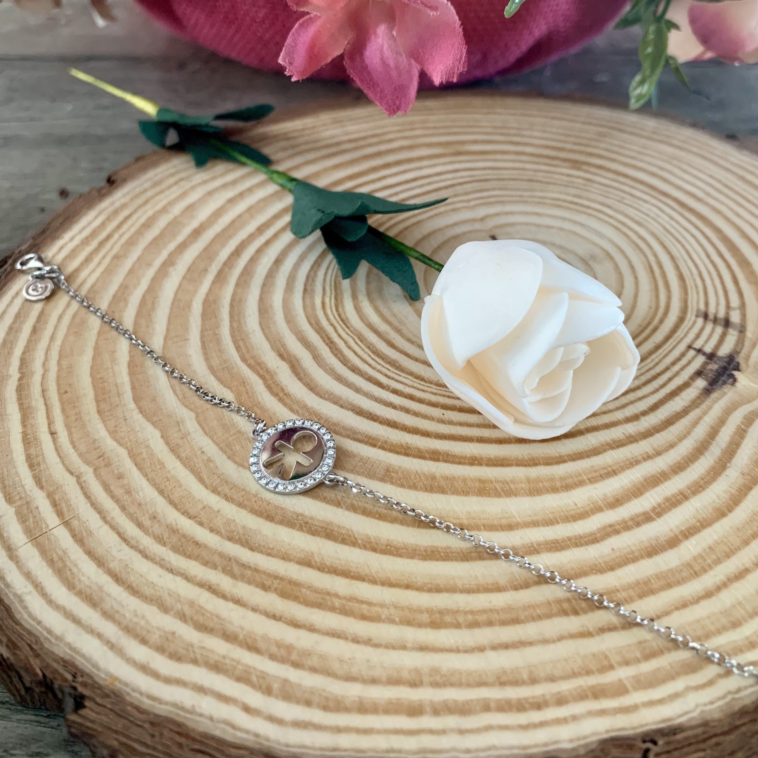 Bratara din argint 925 rodiat cu banut baietel Bratara Lasardo Gioielli