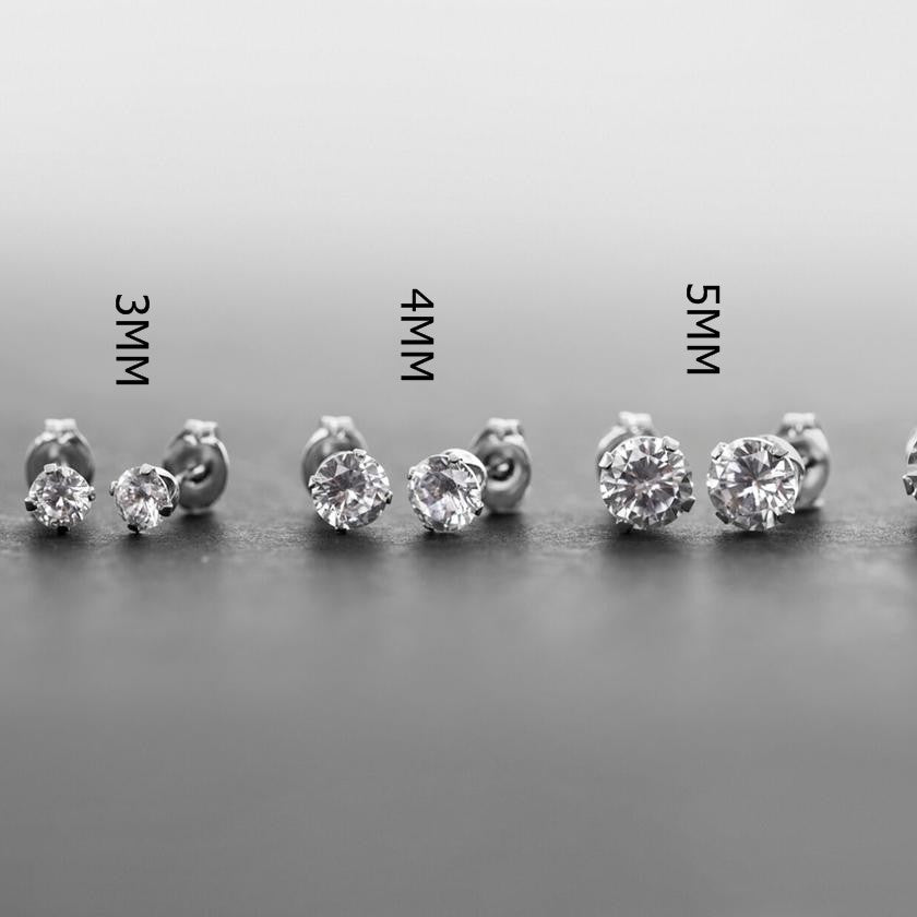 Cercei Punto Luce din argint 925 rodiat cu diamant CZ Cercei Lasardo Gioielli