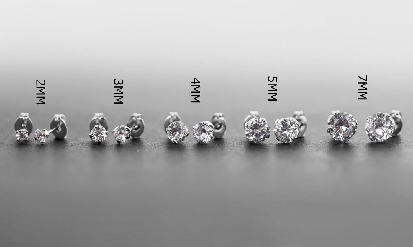 Cercei Punto Luce din argint 925 rodiat cu diamant CZ Cercei Lasardo Gioielli