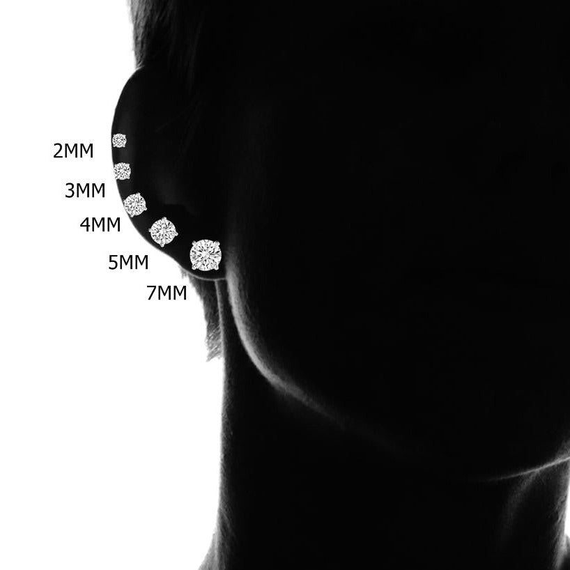 Cercei Punto Luce din argint 925 rodiat cu diamant CZ Cercei Lasardo Gioielli