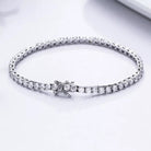 Bratara Tennis Argint 925 Rodiat 0.3 cm cu Diamante CZ Albe Round Cut Bratara Lasardo Gioielli