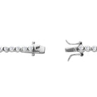 Bratara Tennis Argint 925 Rodiat 0.2 cm cu Diamante CZ Albe Cipollina Cut Bratara Lasardo Gioielli