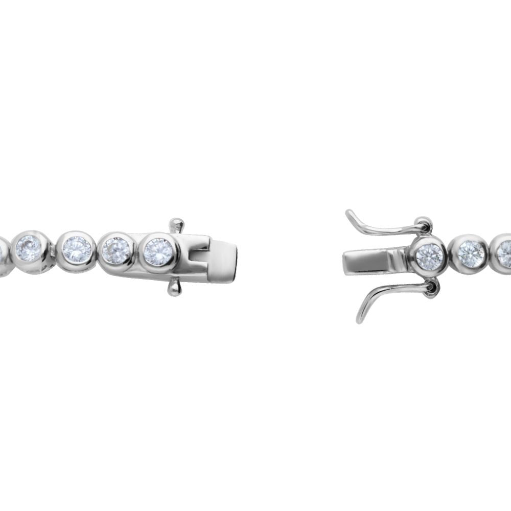 Bratara Tennis Argint 925 Rodiat 0.4 cm cu Diamante CZ Cipollina Cut Bratara Lasardo Gioielli