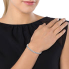 Bratara Tennis Argint 925 Rodiat 0.4 cm cu Diamante CZ Cipollina Cut Bratara Lasardo Gioielli
