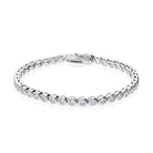 Bratara Tennis Argint 925 Rodiat 0.4 cm cu Diamante CZ Cipollina Cut Bratara Lasardo Gioielli