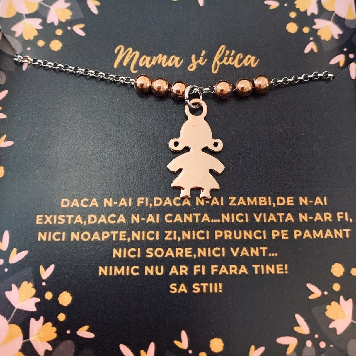 colier argint cu fetita