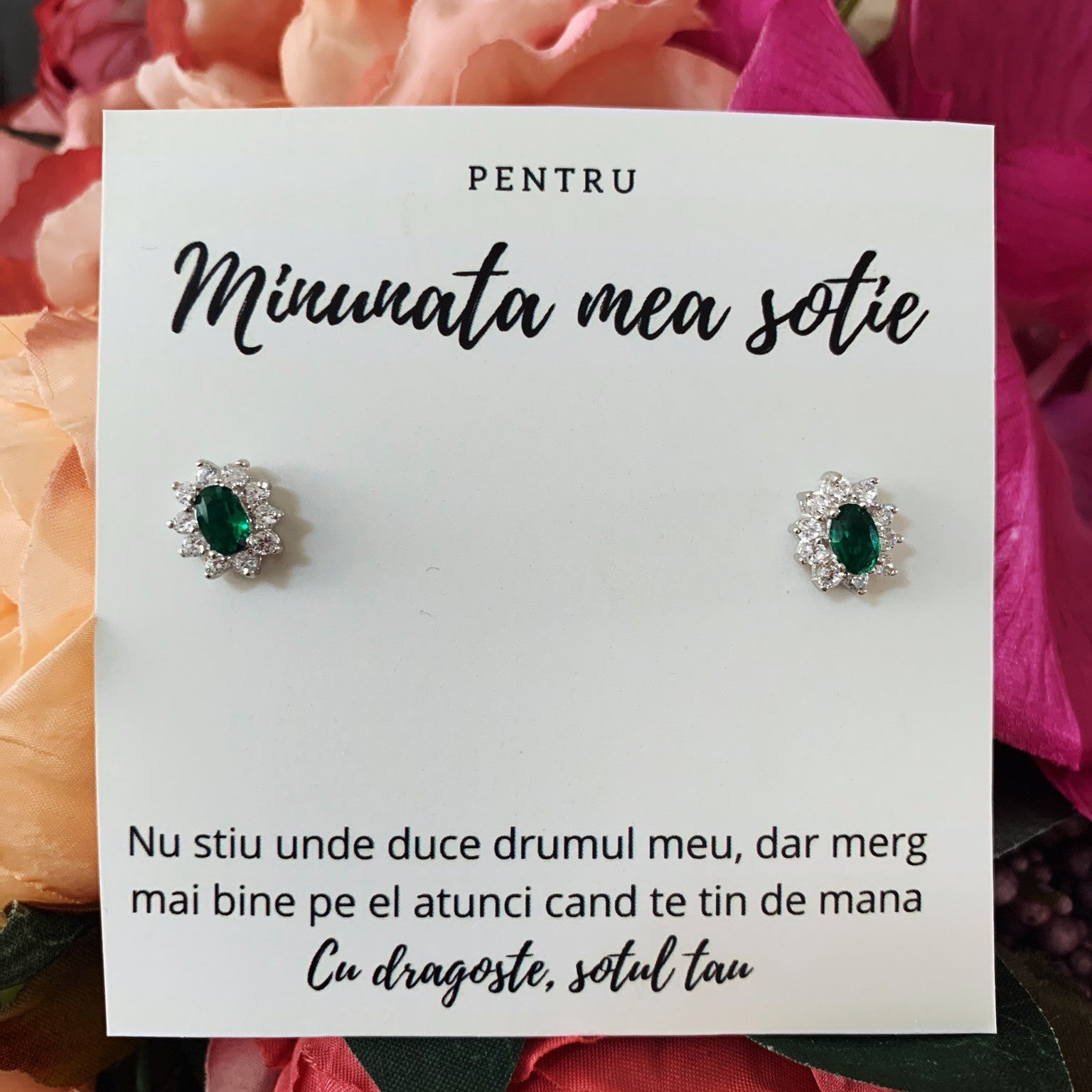 cercei argint piatra albastra