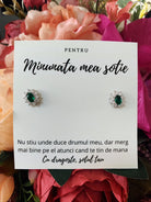 cercei argint piatra albastra