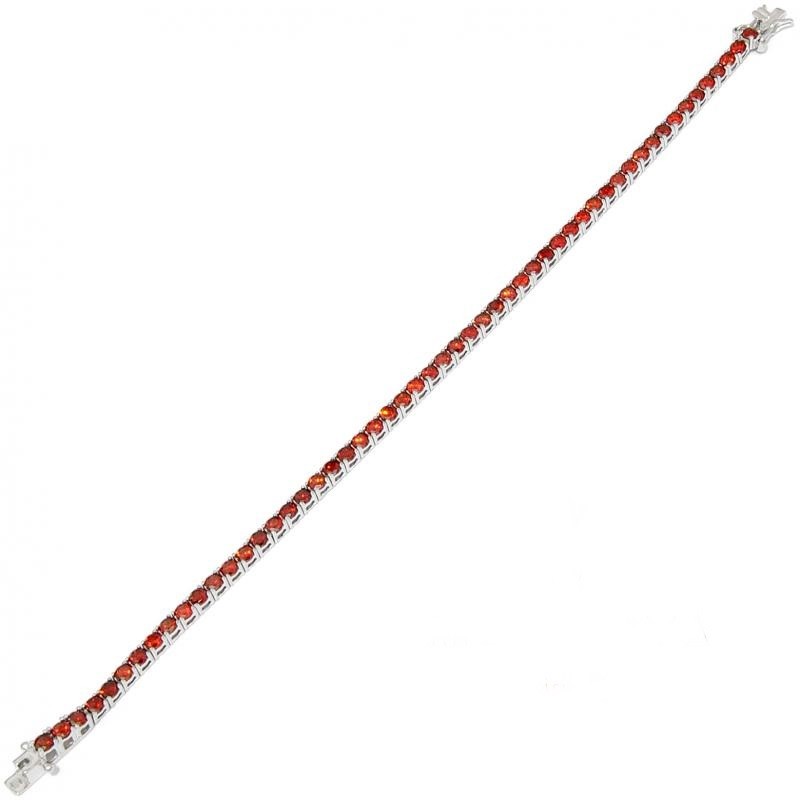 Bratara Tennis din Argint 925 Rodiat 0.3 cm cu Rubine CZ Bratara Lasardo Gioielli