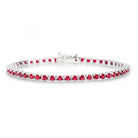 Bratara Tennis din Argint 925 Rodiat 0.3 cm cu Rubine CZ Bratara Lasardo Gioielli