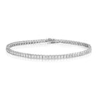 Bratara Tennis din Argint 925 Rodiat 0,2 cm cu Diamante CZ Albe Princess Cut Bratara Lasardo Gioielli