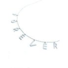 colier argint litere forever