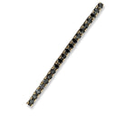 Bratara Tennis Argint 925 Rodiat Auriu 3 mm cu Diamante CZ Negre Bratara Lasardo Gioielli