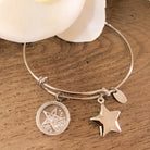 Bratara Rigida Think Positive Din Otel Inoxidabil Cu Charms-uri Stele Bratara Lasardo Gioielli