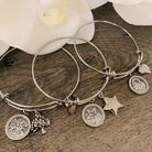 Bratara Rigida Think Positive Din Otel Inoxidabil Cu Charms-uri Stele Bratara Lasardo Gioielli