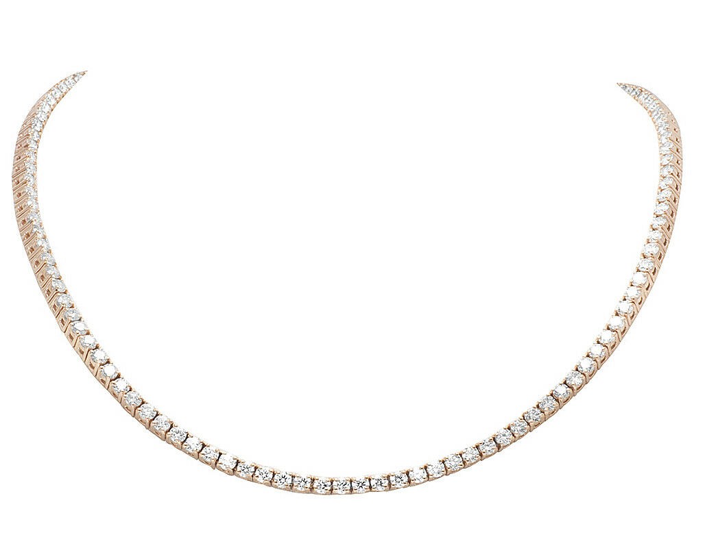 colier tennis rose gold