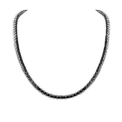 colier tennis pietre negre