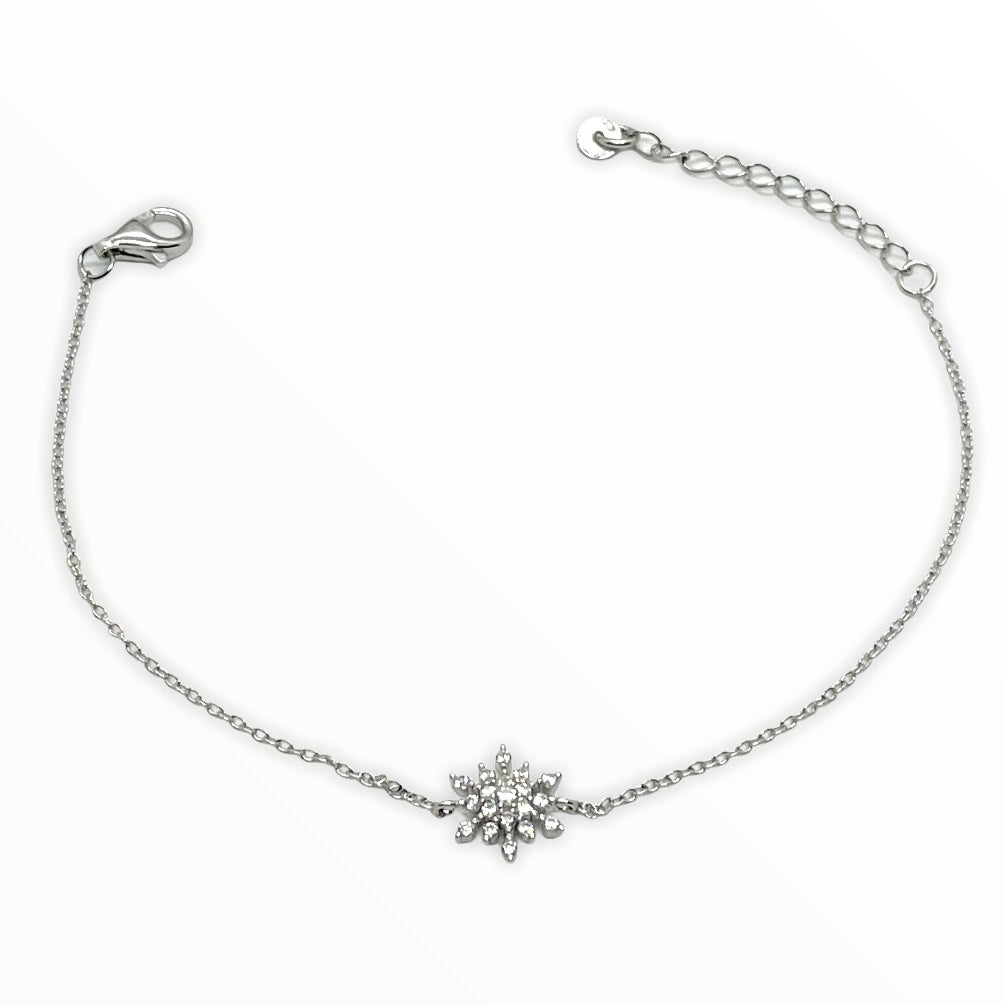 Bratara din argint 925 rodiat cu fulg de nea Bratara Lasardo Gioielli