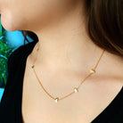 colier auriu cu inimi