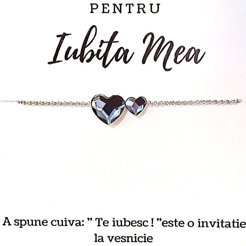 Bratara pentru sotie/iubita din argint 925 rodiat cu cristale Swarovski Bratara Lasardo Gioielli
