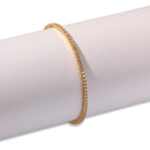 Bratara Tennis Argint 925 Rodiat Auriu 2mm cu Diamante CZ Albe Round Cut Bratara Lasardo Gioielli