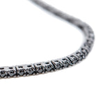 Bratara Tennis Argint 925 Rodiu Negru 0.2 cm cu Diamante Cubic Zirconia Negre Round Cut Bratara Lasardo Gioielli