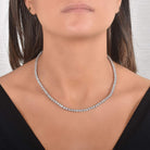 colier tennis argint
