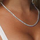colier tennis argint
