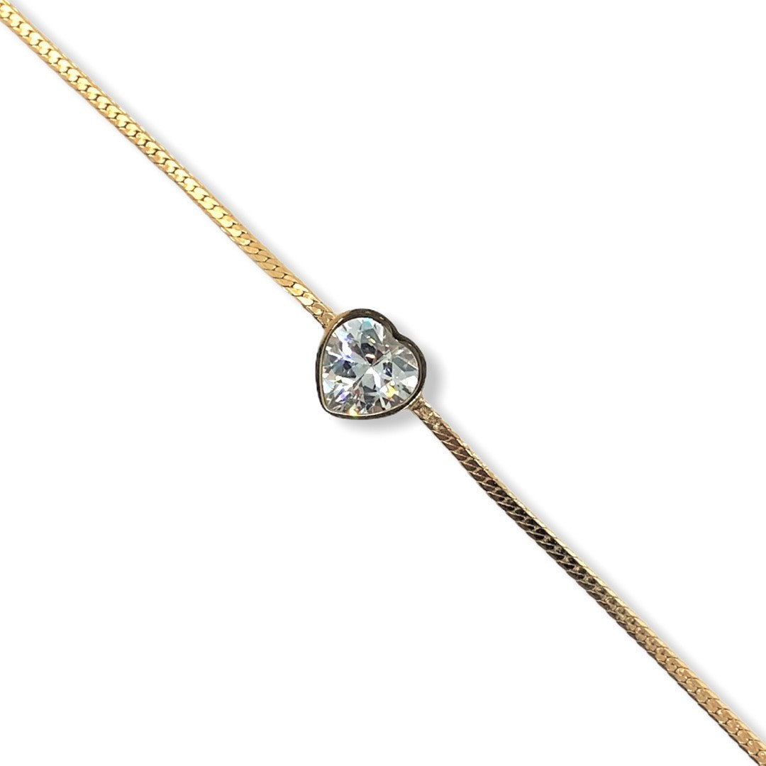 Bratara Think Positive cu inima aurie Bratara Lasardo Gioielli