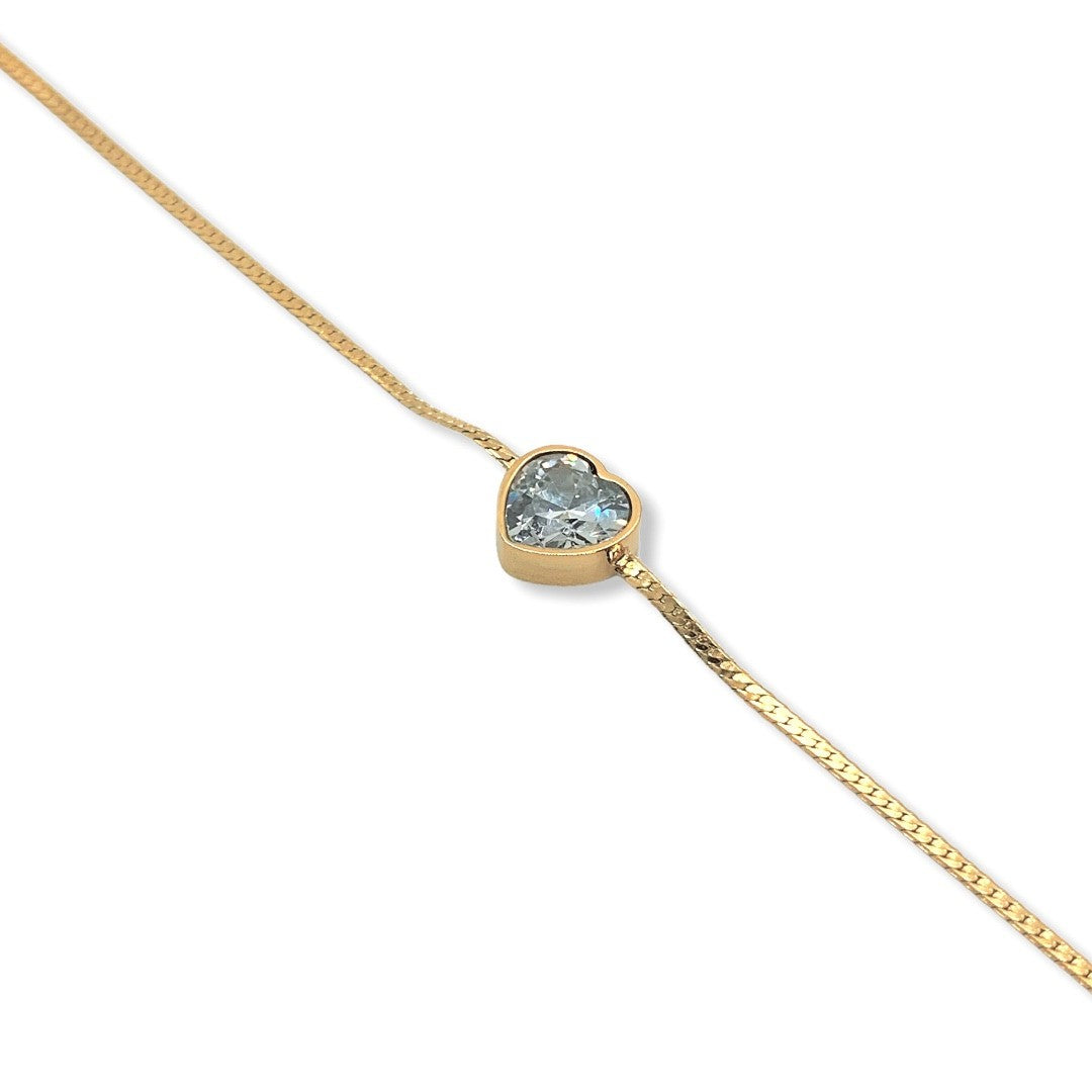 Bratara Think Positive cu inima aurie Bratara Lasardo Gioielli