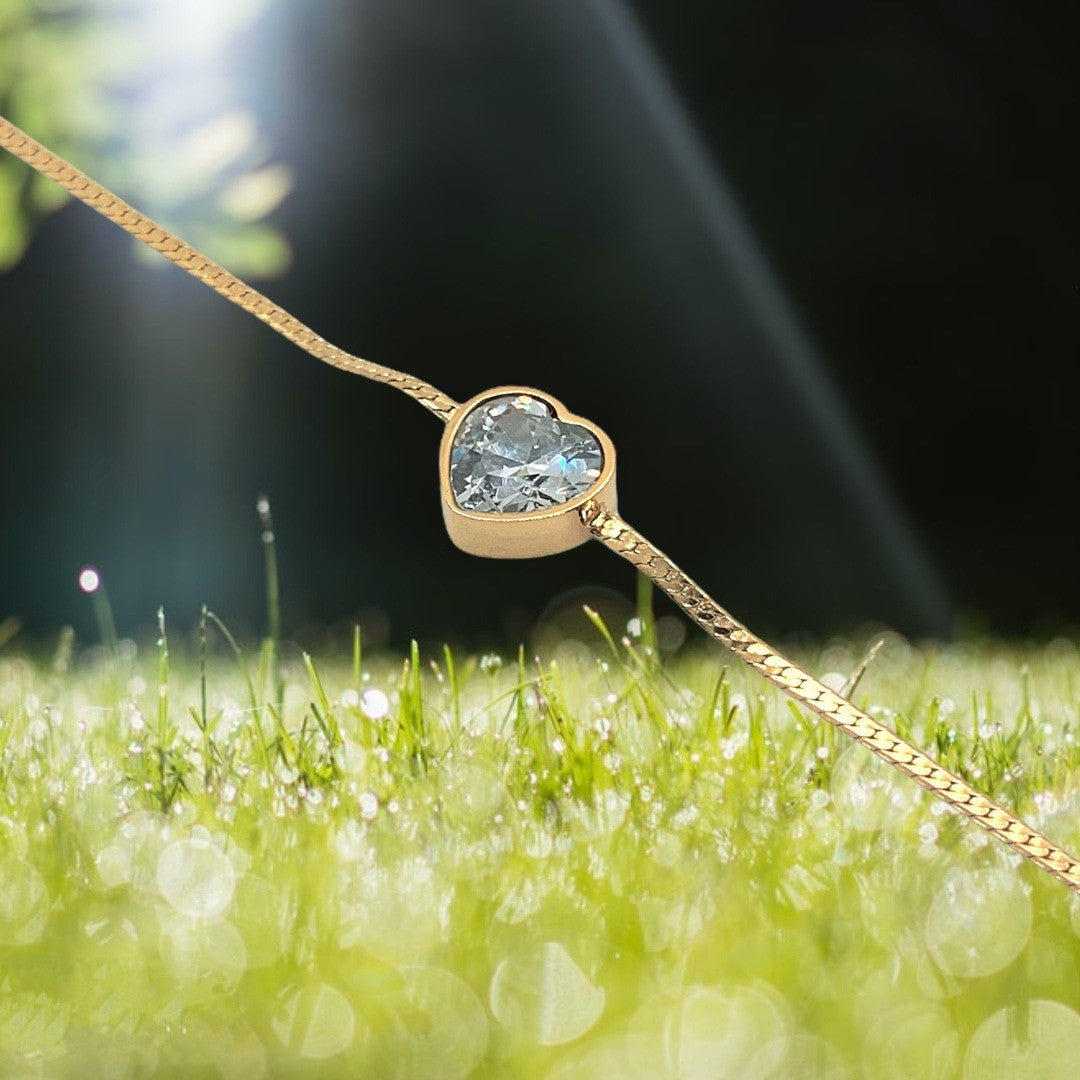 Bratara Think Positive cu inima aurie Bratara Lasardo Gioielli