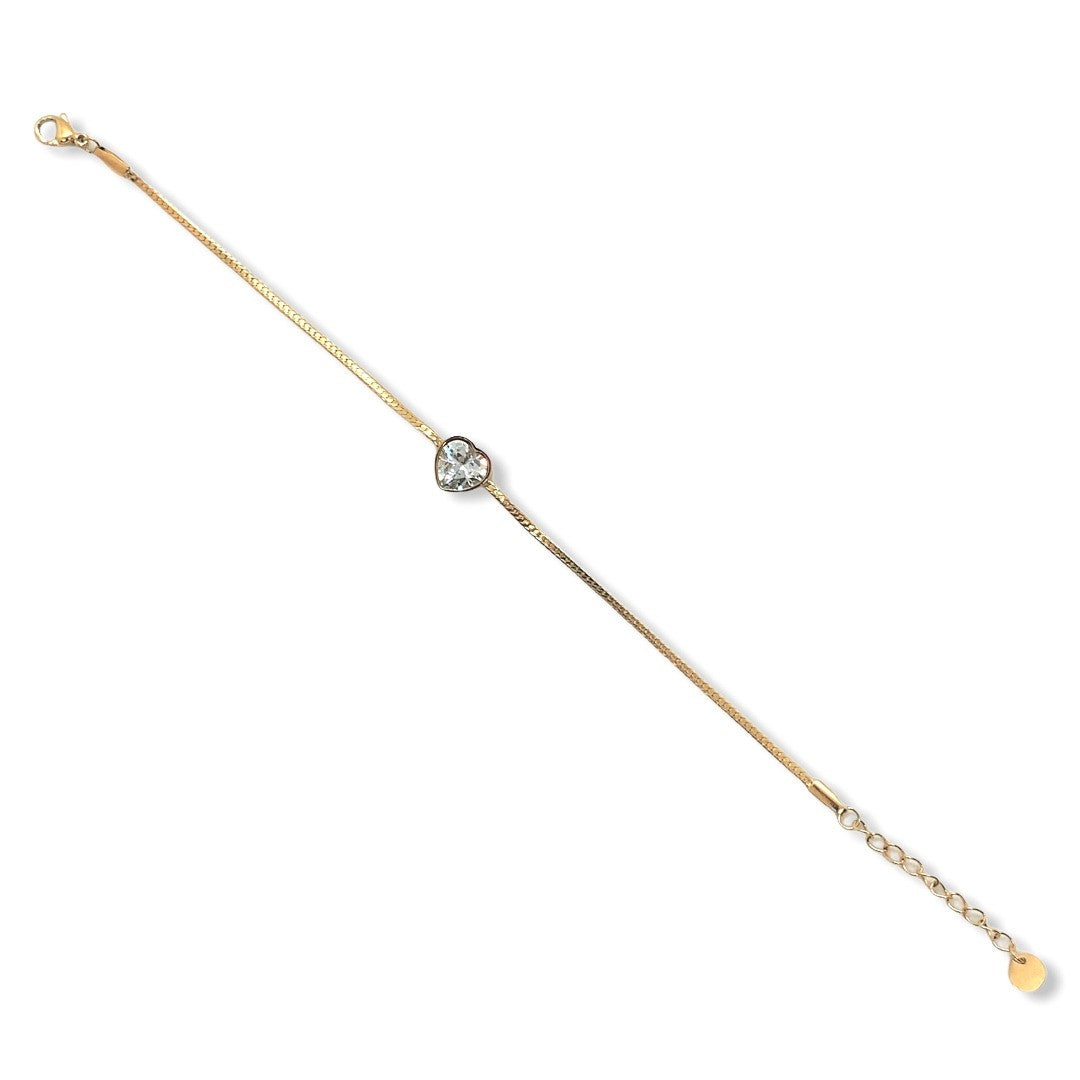 Bratara Think Positive cu inima aurie Bratara Lasardo Gioielli