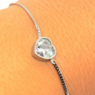 Bratara Think Positive cu inima argintie Bratara Lasardo Gioielli