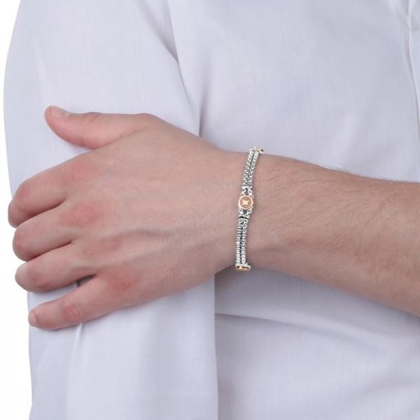 Bratara barbateasca Sector marine cu 3 busole rose gold Bratara Lasardo Gioielli