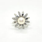 inel floare cu perla