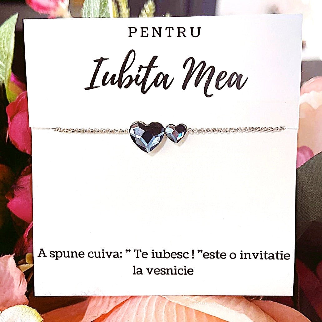 Bratara din argint 925 rodiat cu cristale Swarovski Bratara Lasardo Gioielli