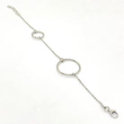 Bratara din argint 925 rodiat cu doua cercuri Bratara Lasardo Gioielli