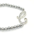 Bratara din argint 925 rodiat cu litera C Bratara Lasardo Gioielli